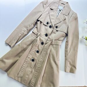 H&M Classic Trench Coat Peacoat Ceam Tan Beige